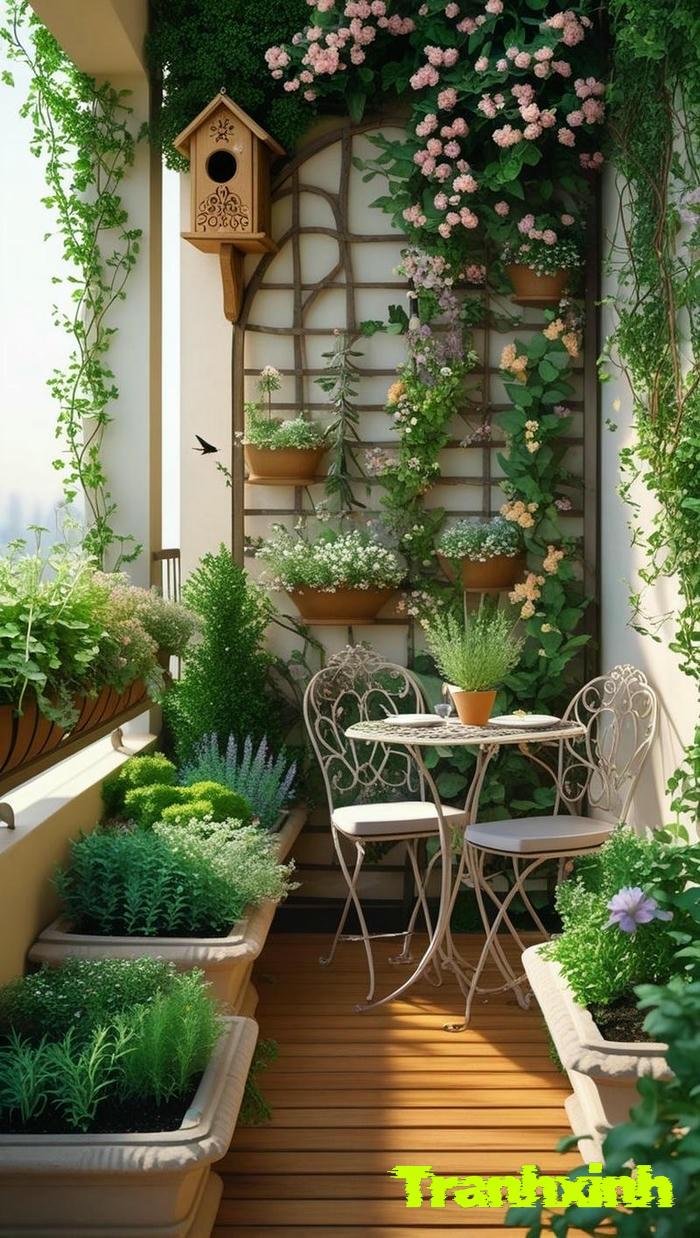 trang trí ban công cute