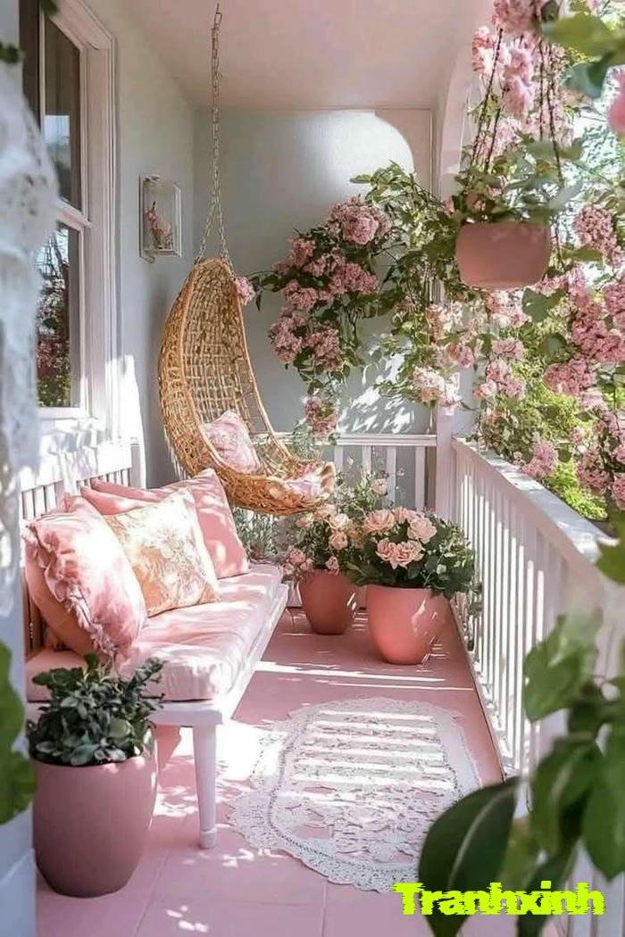 trang trí ban công dễ thương