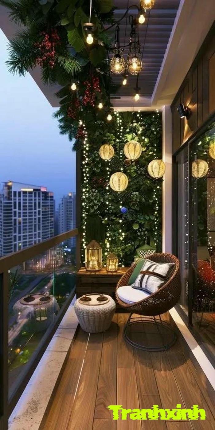 trang trí ban công đọc sách