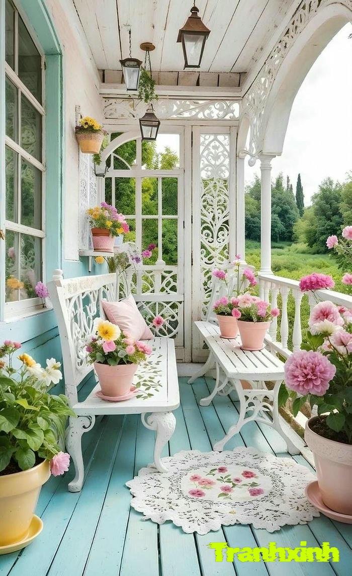 trang trí ban công thơ mộng