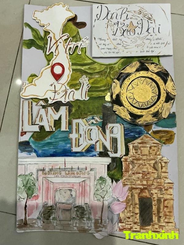 trang trí bản đồ việt nam cho học sinh