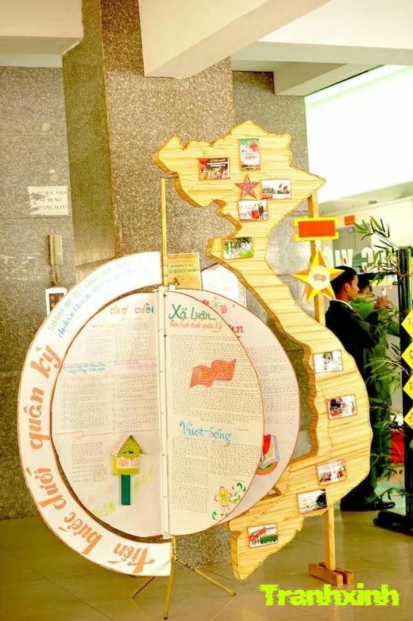 trang trí bản đồ việt nam đơn giản