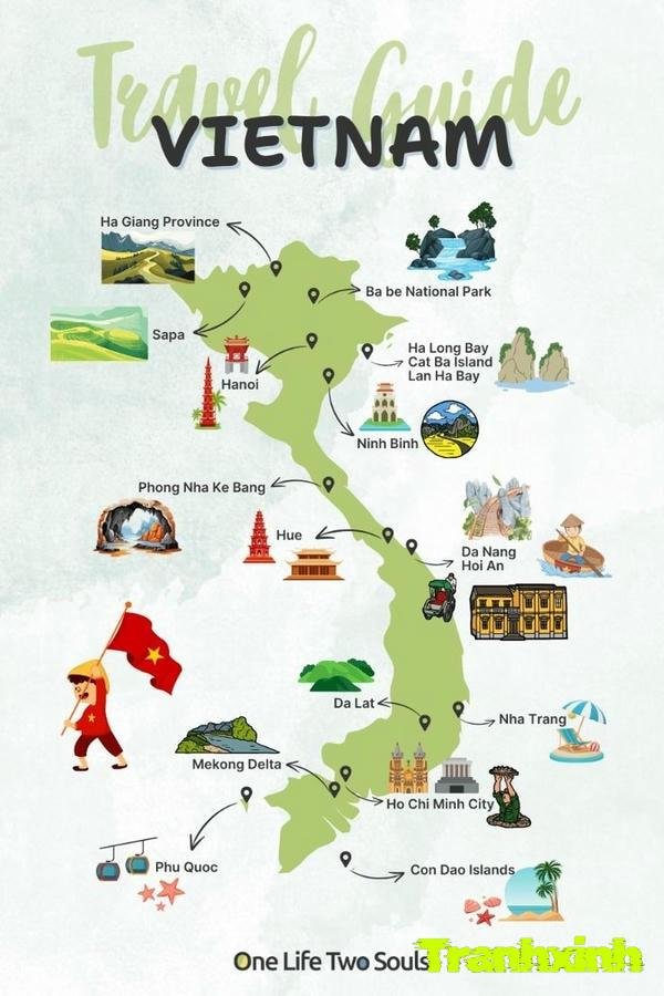 trang trí bản đồ việt nam phong thủy