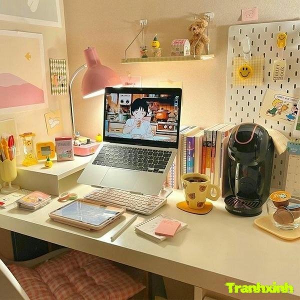 trang trí bàn học cho con