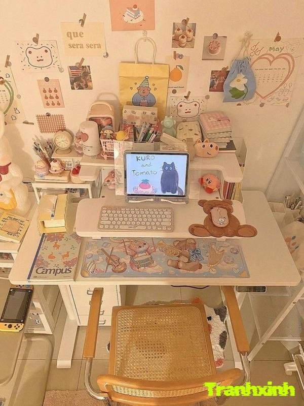 trang trí bàn học đẹp