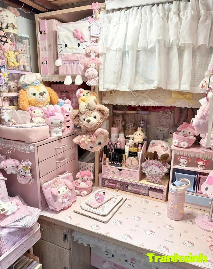 trang trí bàn làm việc sáng tạo