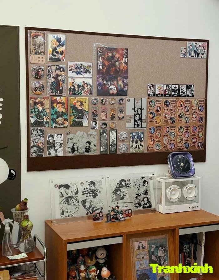 trang trí bàn làm việc vintage