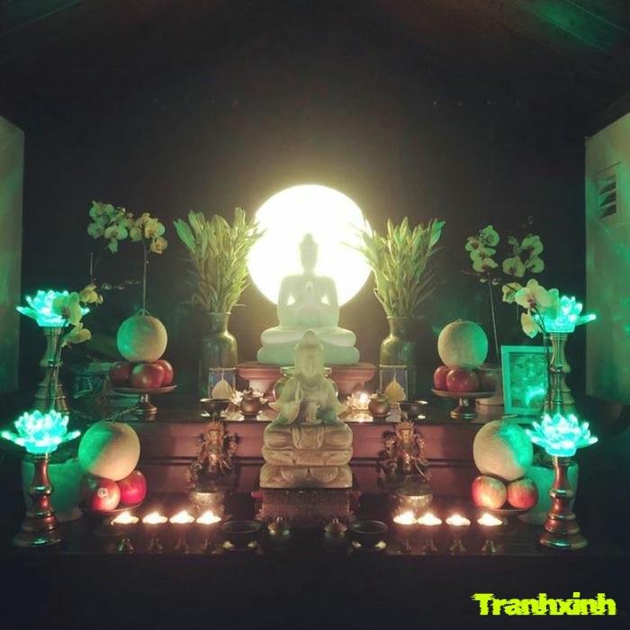 trang trí bàn thờ đơn giản