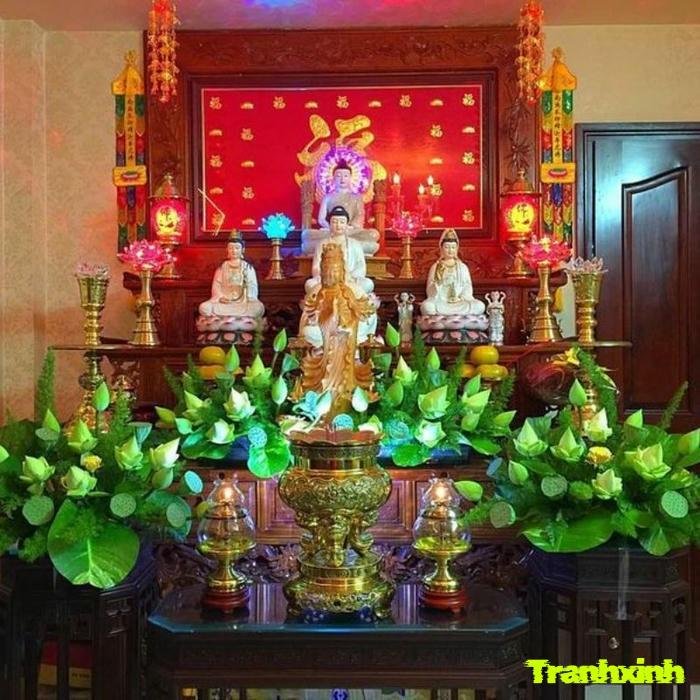 trang trí bàn thờ phong thủy