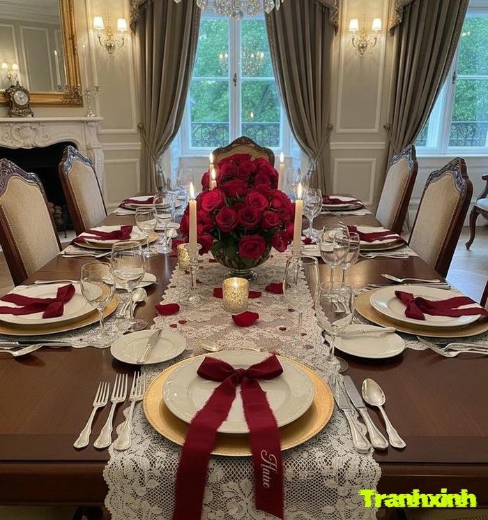 trang trí bàn tiệc kỷ niệm