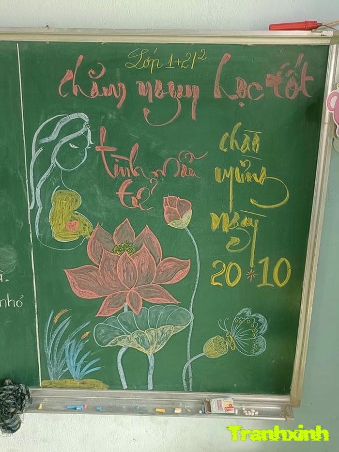 trang trí bảng 20 10