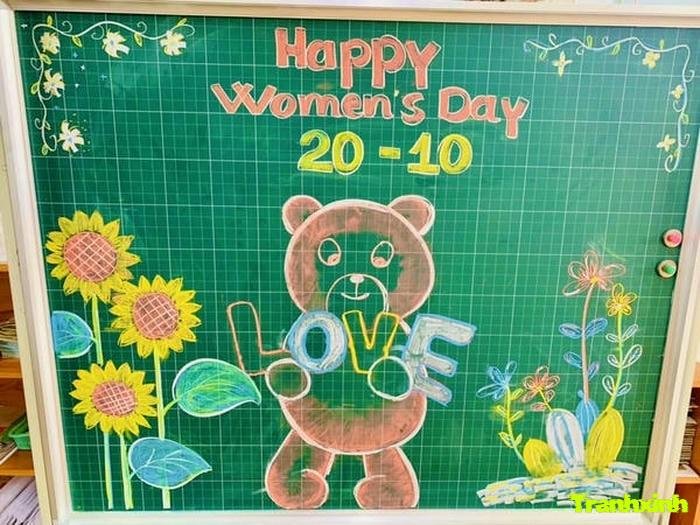 trang trí bảng đen 20 10