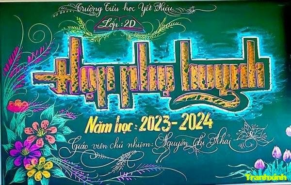 trang trí bảng họp phụ huynh chất