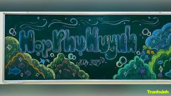 trang trí bảng họp phụ huynh kiểu bong bóng