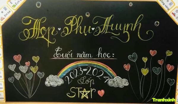 trang trí bảng họp phụ huynh nhẹ nhàng