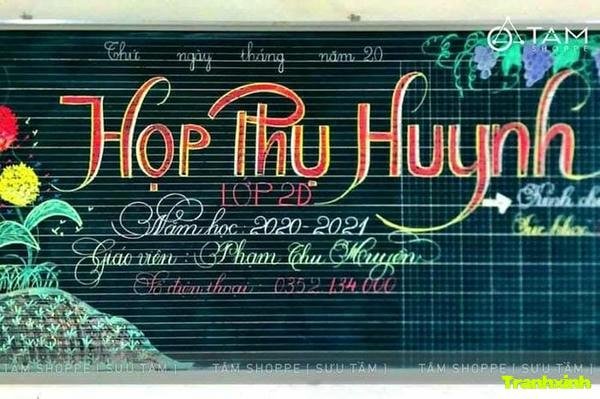 trang trí bảng họp phụ huynh siêu đẹp
