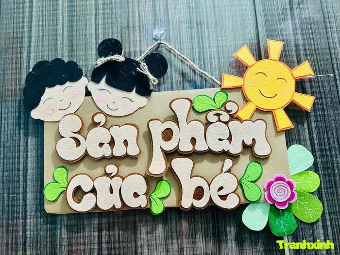 trang trí bảng tên phong cách