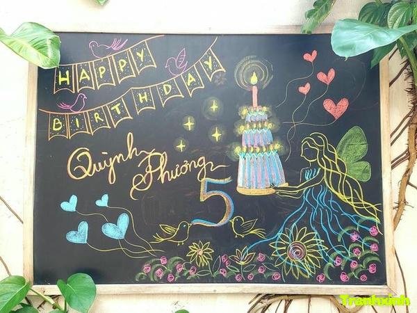 trang trí bảng xinh nhật đẹp nhất