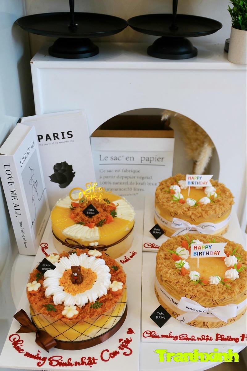 trang trí bánh bông lan trứng muối cho tiệc