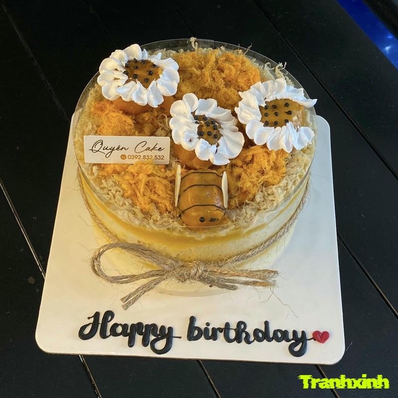 trang trí bánh bông lan trứng muối tại nhà