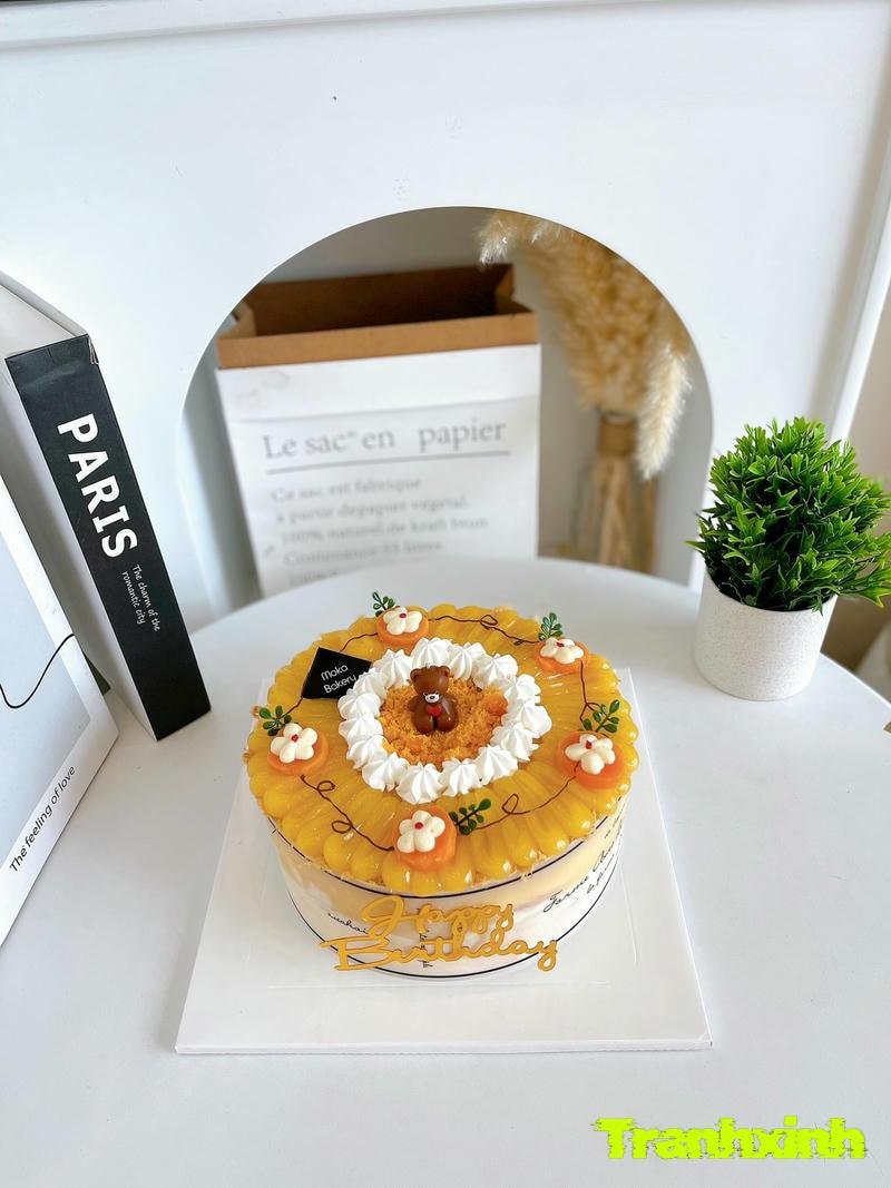 trang trí bánh bông lan trứng muối và trứng