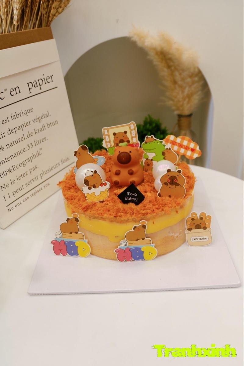 trang trí bánh bông lan trứng muối