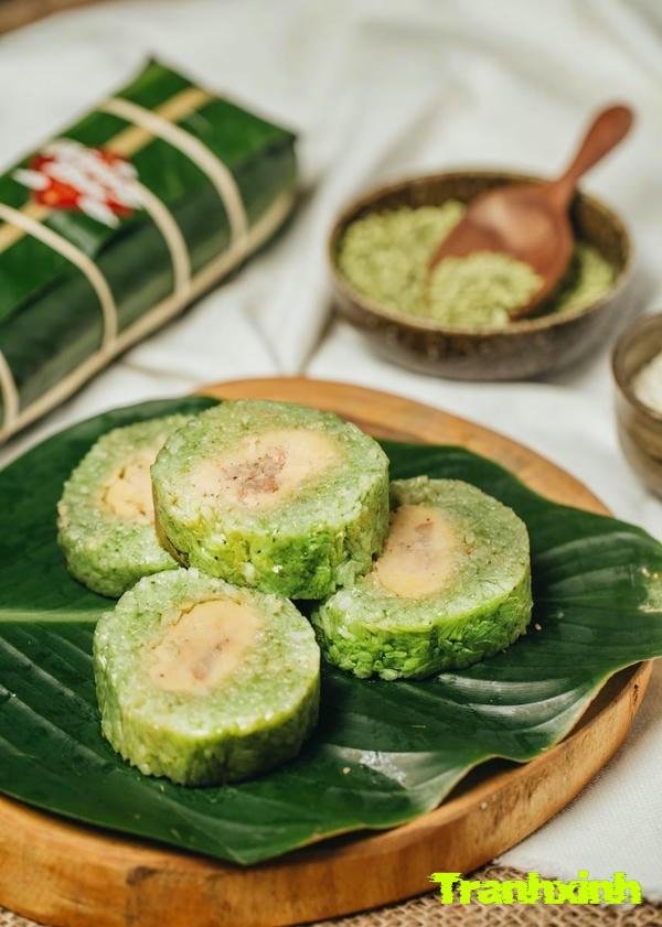 trang trí bánh chưng cúng tổ tiên