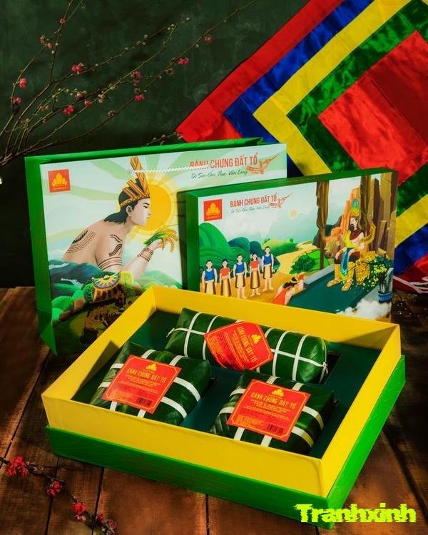 trang trí bánh chưng độc đáo