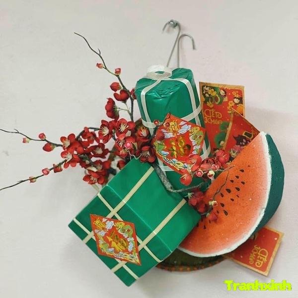 trang trí bánh chưng sáng tạo