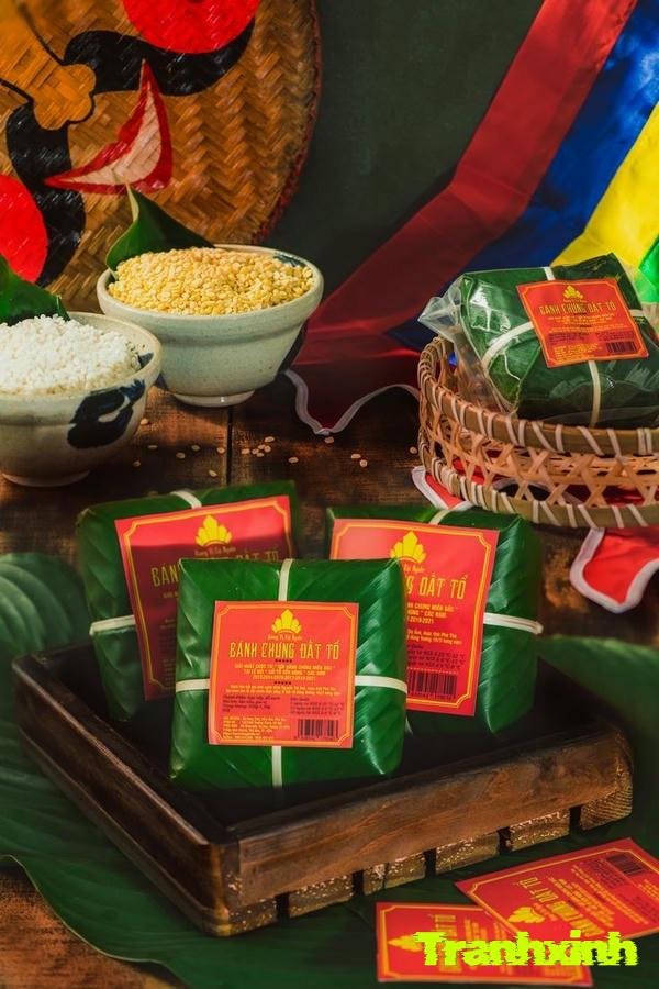 trang trí bánh chưng truyền thống