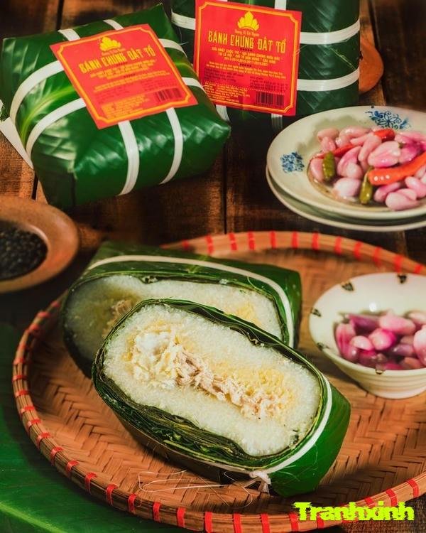 trang trí bánh chưng