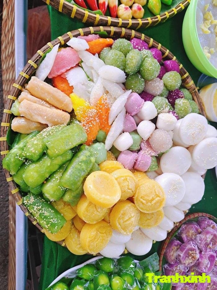 trang trí bánh dân gian đơn giản mà đẹp