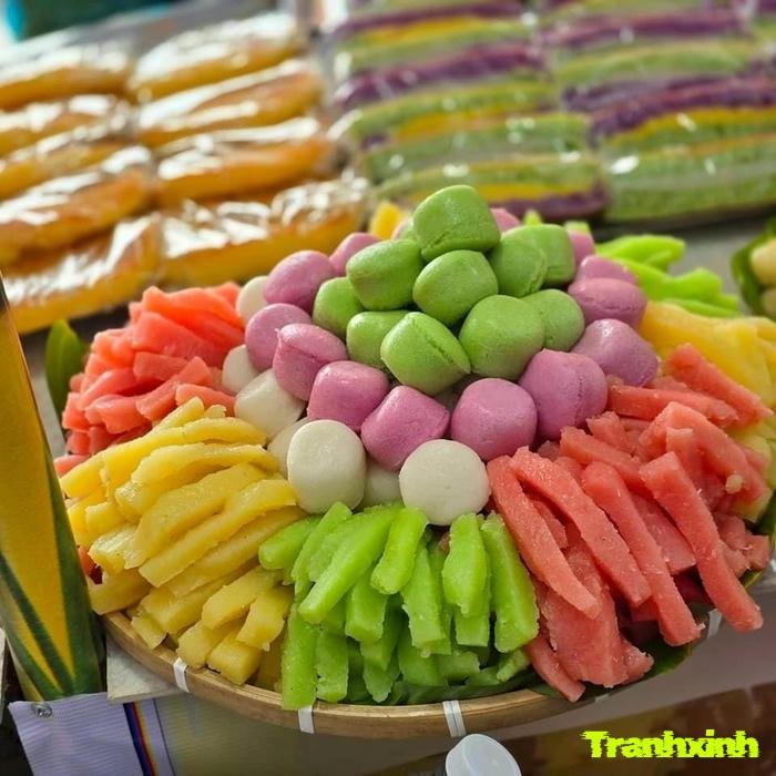 trang trí bánh dân gian hiện đại