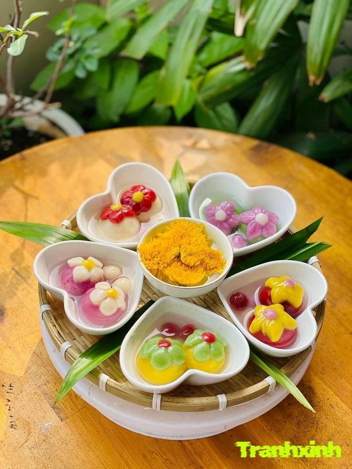 trang trí bánh dân gian mini