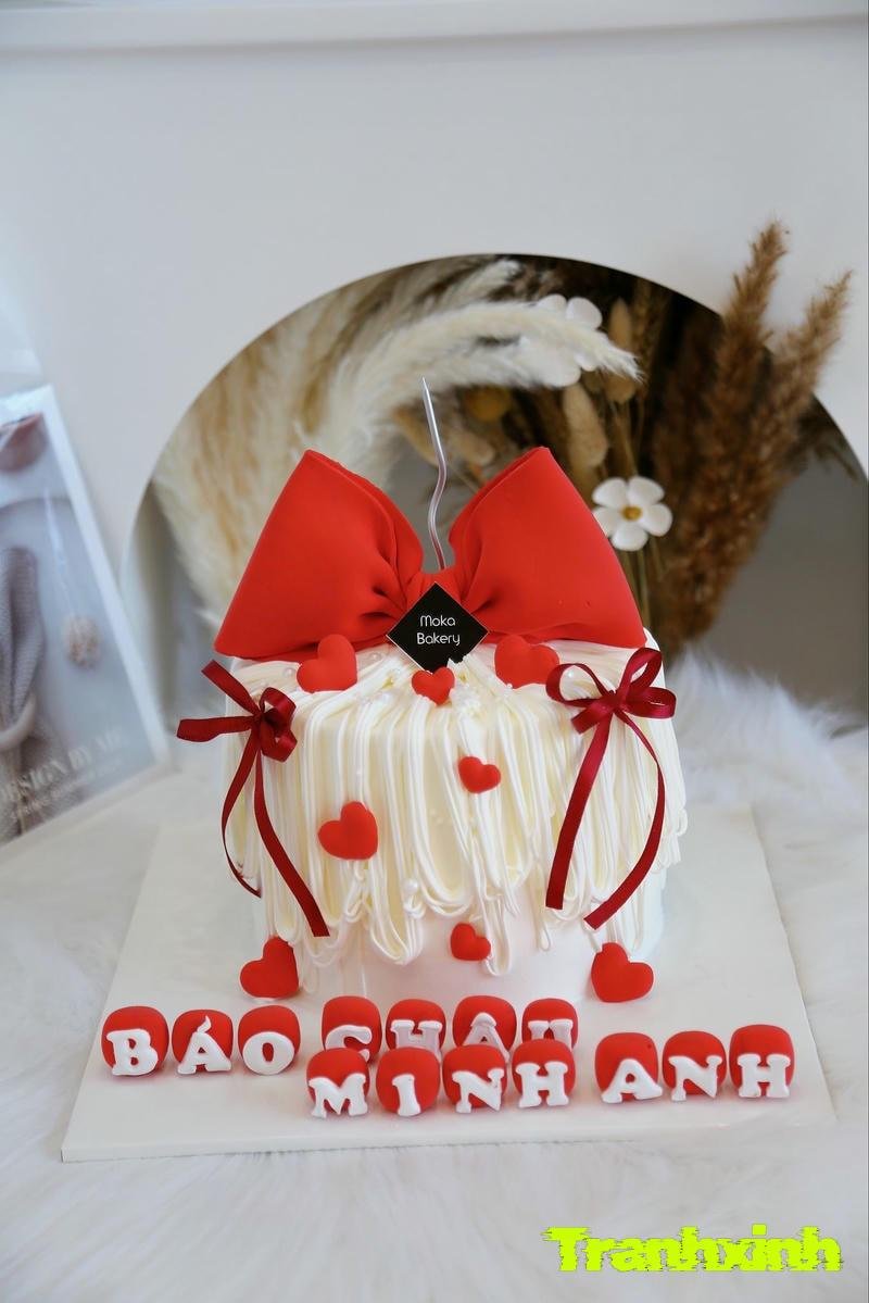 trang trí bánh kem với viền