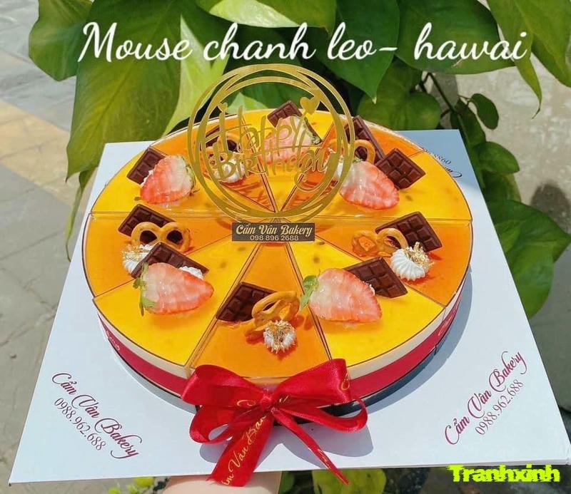 trang trí bánh mousse chanh dây cấp tốc