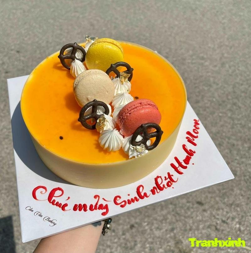 trang trí bánh mousse chanh dây dễ làm