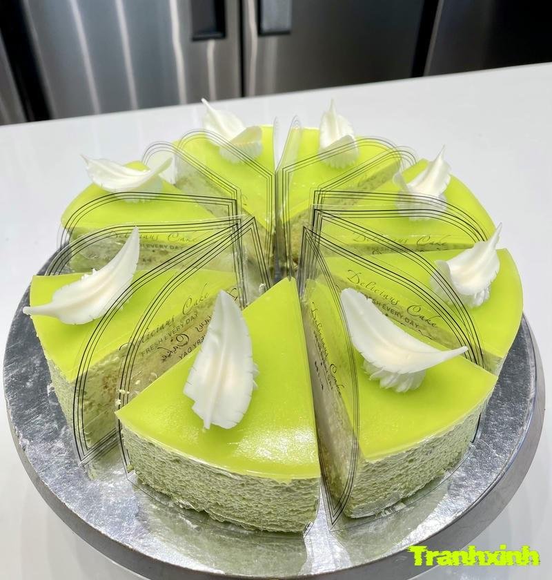 trang trí bánh mousse chanh dây đơn giản