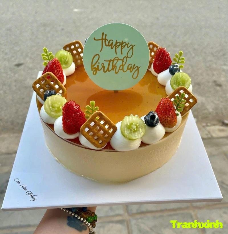 trang trí bánh mousse chanh dây tại nhà