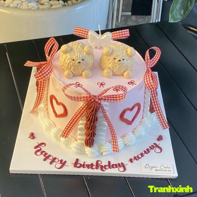 trang trí bánh sinh nhật màu sắc