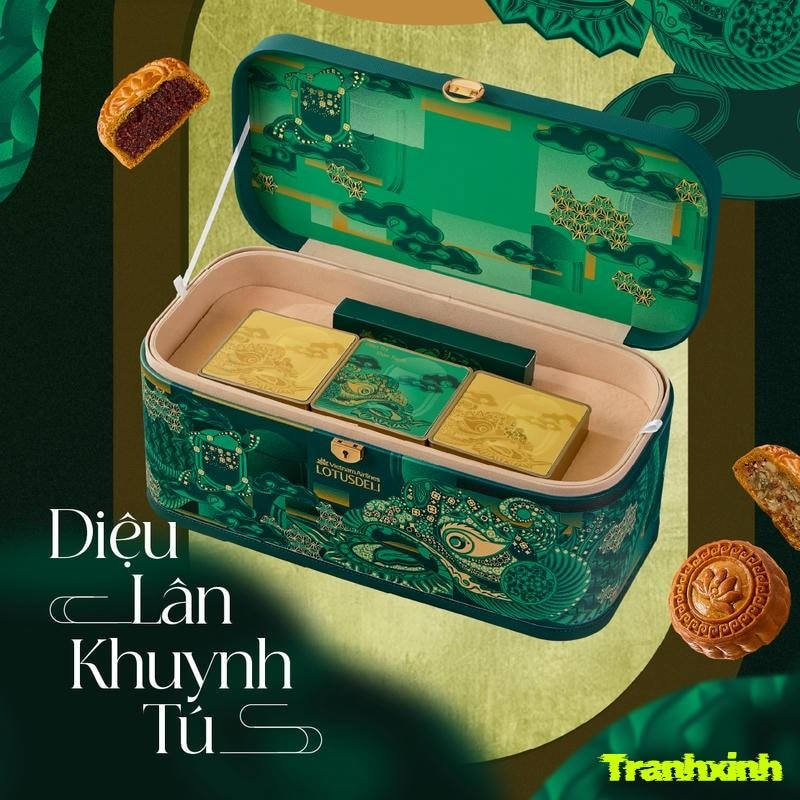 trang trí bánh trung thu độc đáo