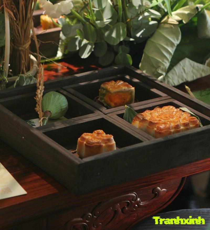 trang trí bánh trung thu mini