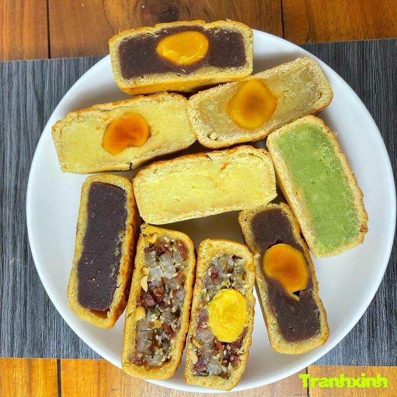 trang trí bánh trung thu sáng tạo