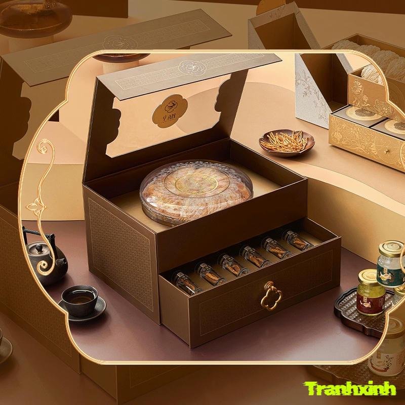 trang trí bánh trung thu với cà phê