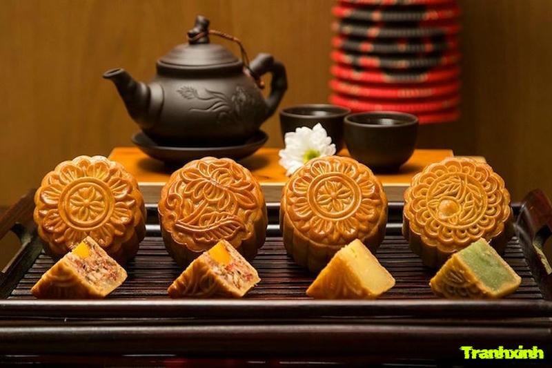 trang trí bánh trung thu