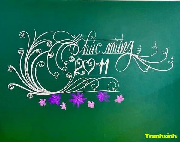 trang trí góc bảng 20 11