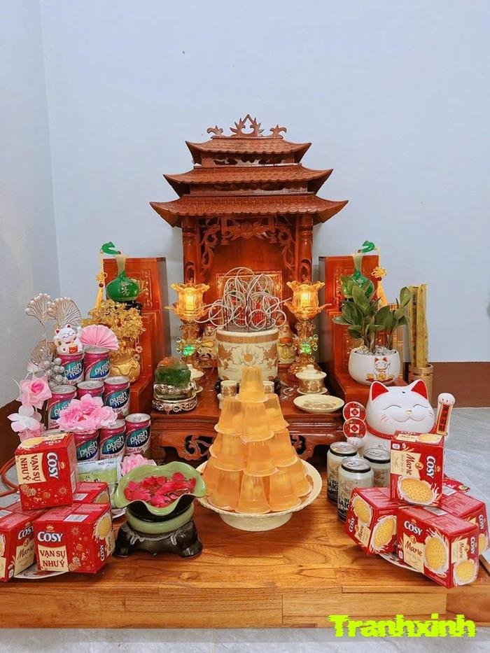 trang trí phòng thờ góc nhà
