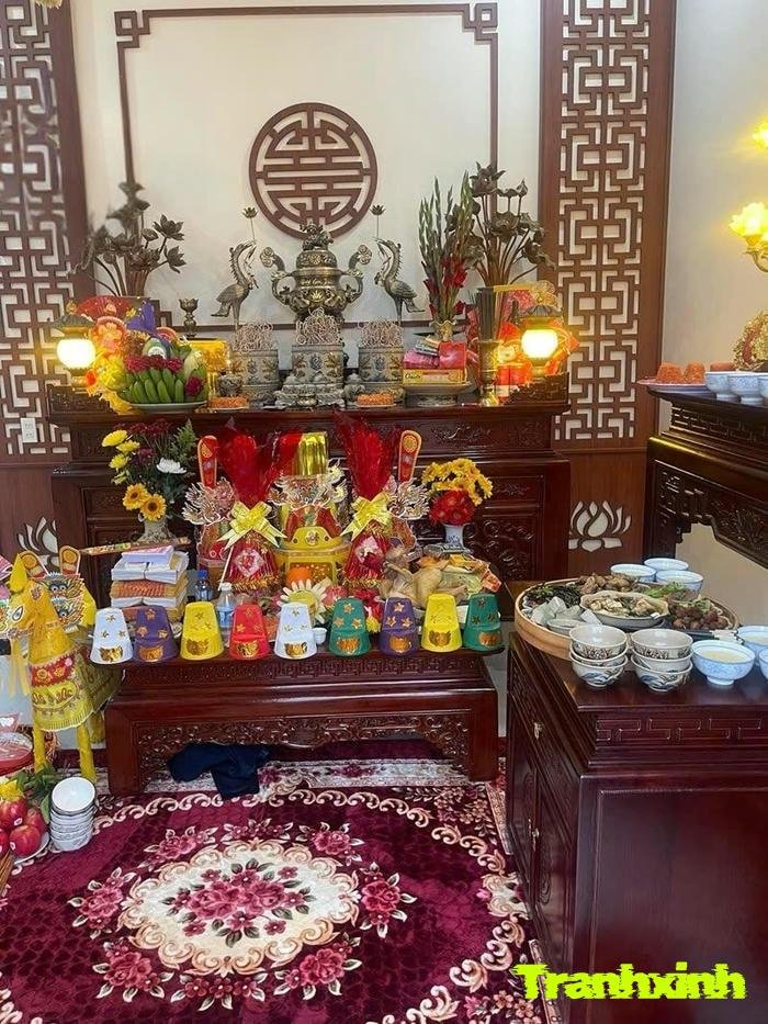 trang trí phòng thờ gọn