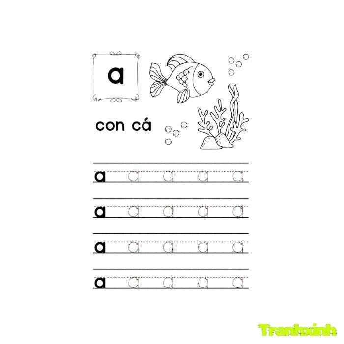 tranh tô màu 29 chữ cái tiếng việt 33