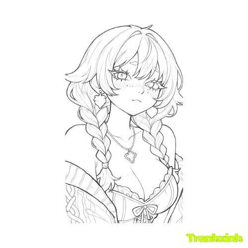 tranh tô màu anime 1